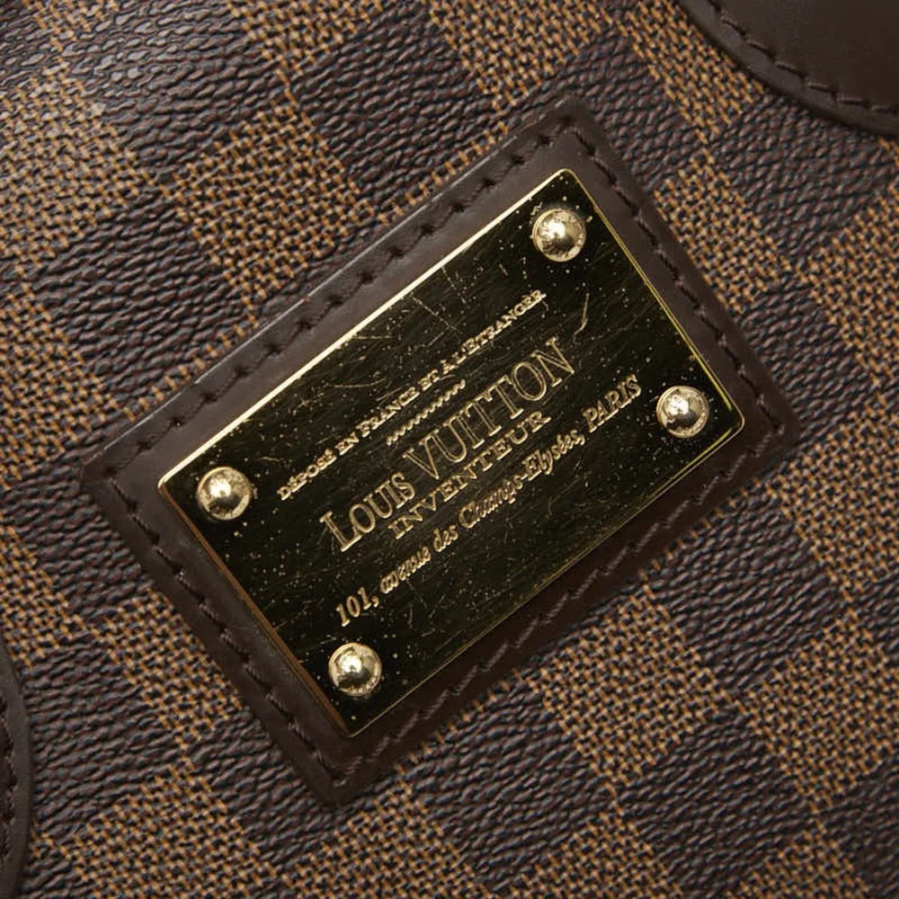 LOUIS VUITTON Brown Damier Leather Tote Bag